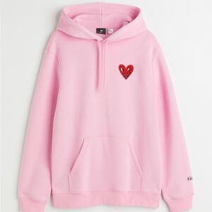 Keith Haring H&M Pink Hoodie with Heart Detail